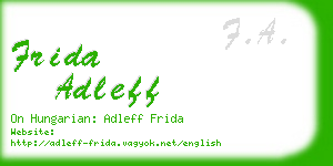 frida adleff business card